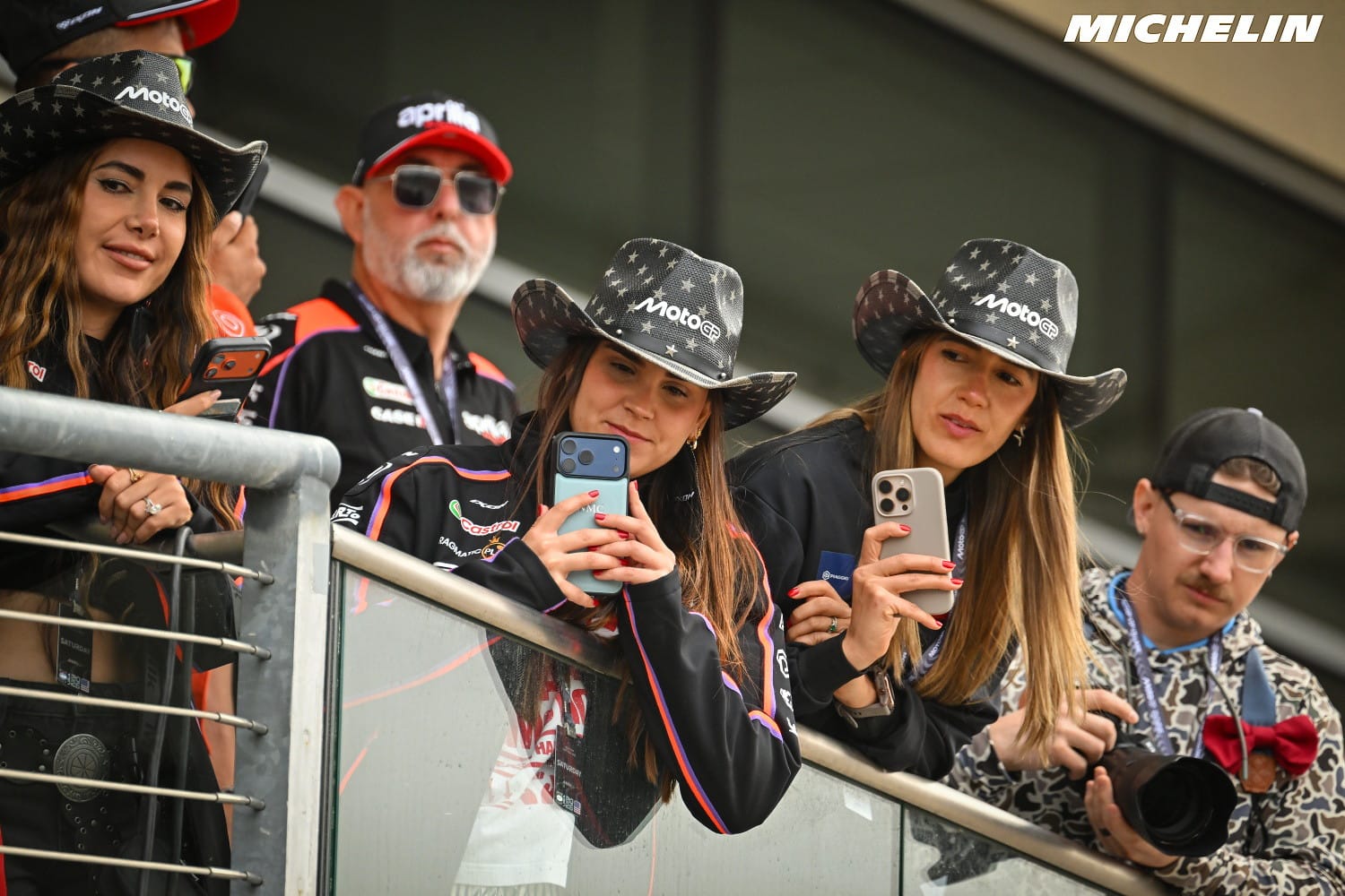 Fans watch from a balcony at the 2026 Grand Prix of the Americas at COTA